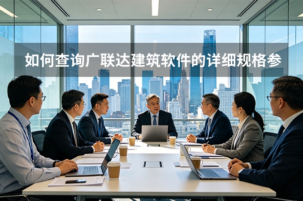 如何查询广联达建筑软件的详细规格参数？